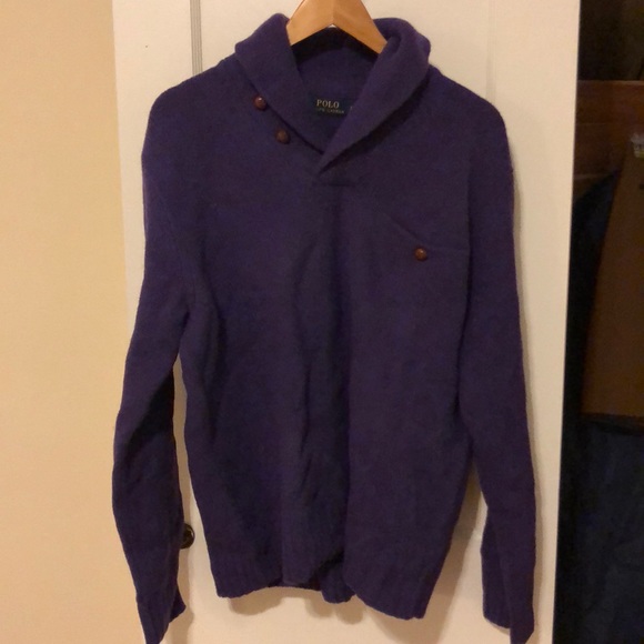 ralph lauren men's shawl collar sweater